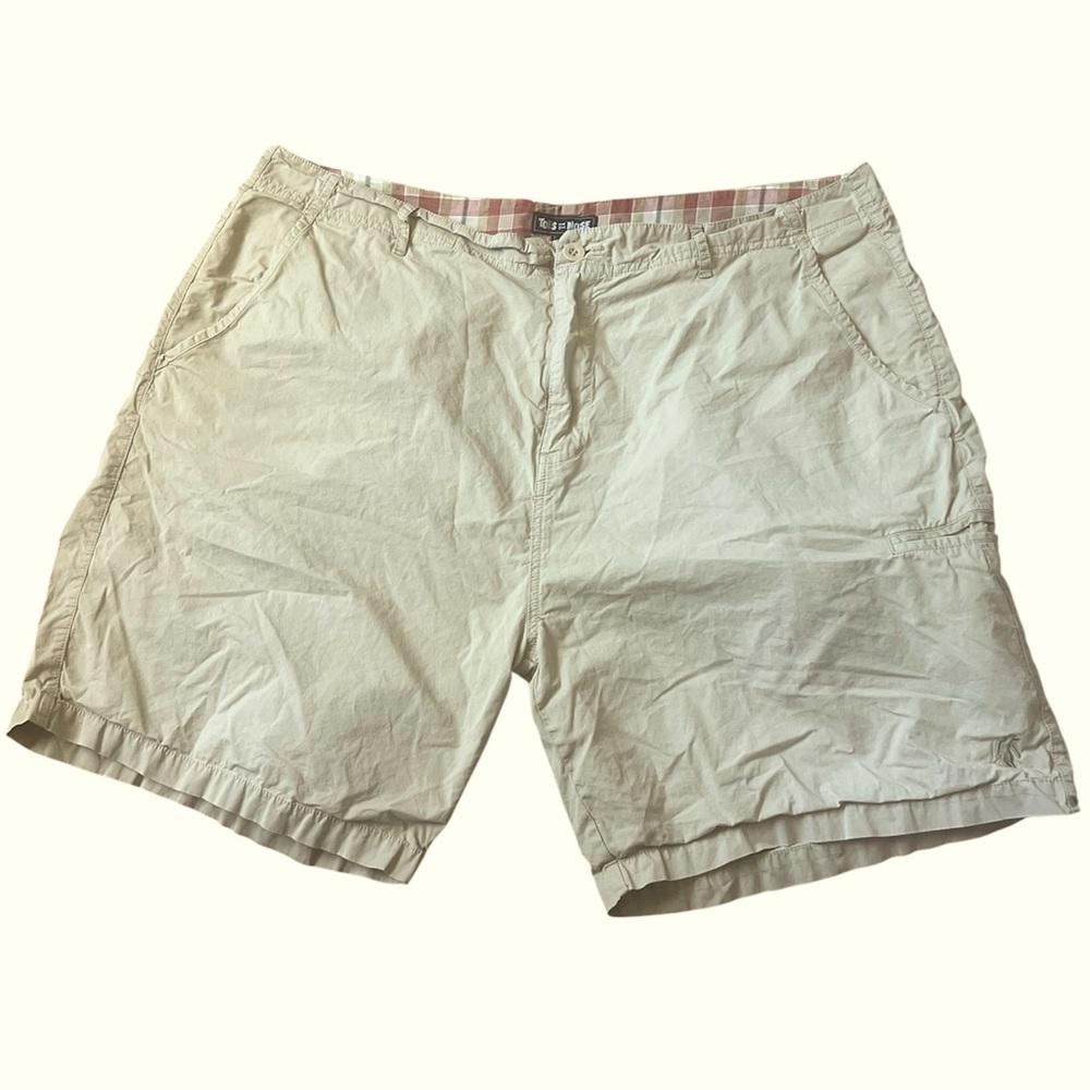 Men’s toes on the nose khaki flat front shorts size 40 king size big tall